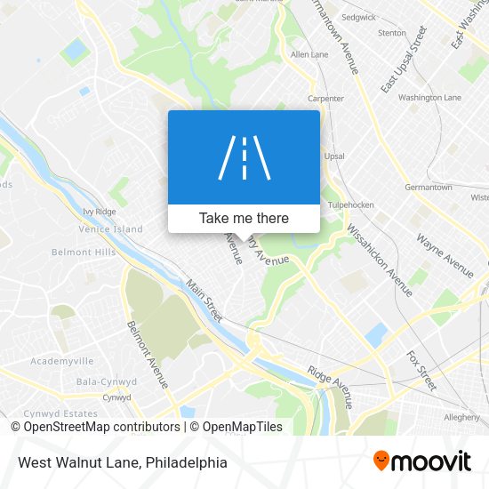 West Walnut Lane map