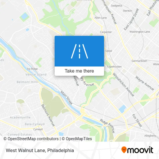 West Walnut Lane map