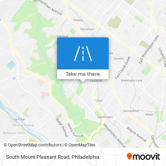 South Mount Pleasant Road map