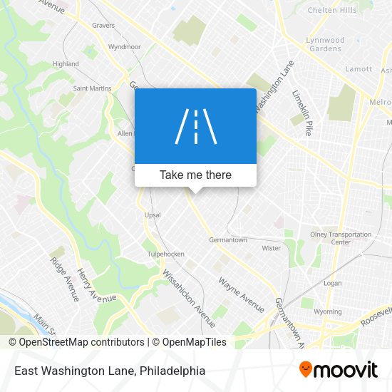 East Washington Lane map
