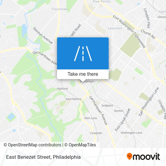 Mapa de East Benezet Street