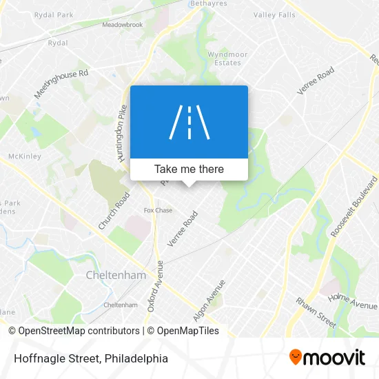 Hoffnagle Street map