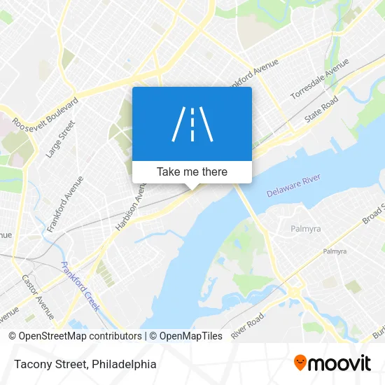 Tacony Street map