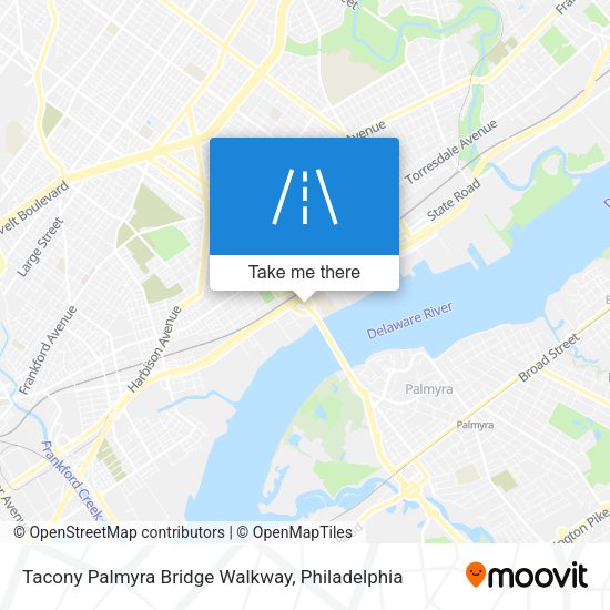 Tacony Palmyra Bridge Walkway map