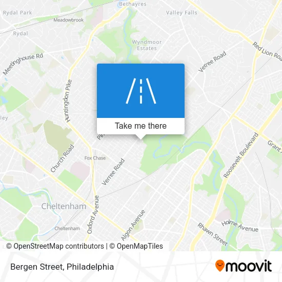 Bergen Street map