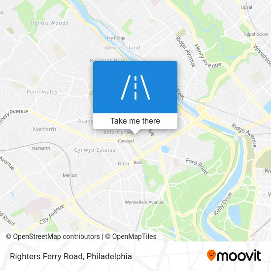 Righters Ferry Road map