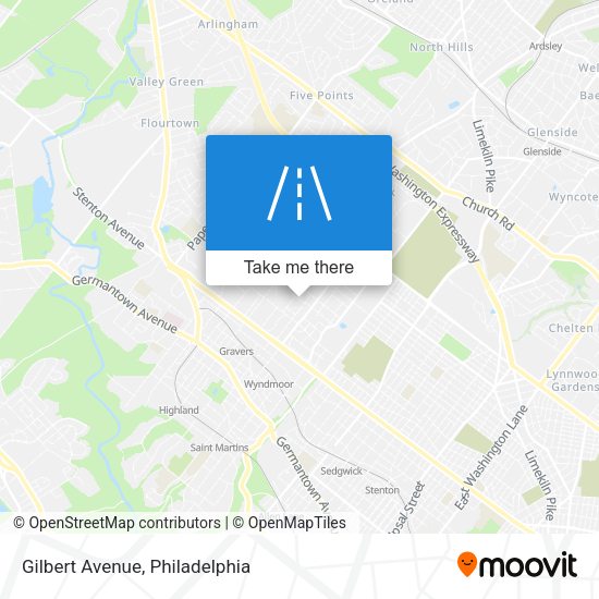 Gilbert Avenue map