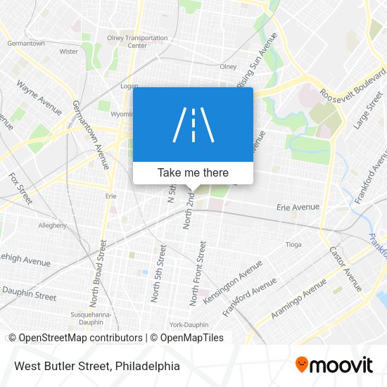 West Butler Street map