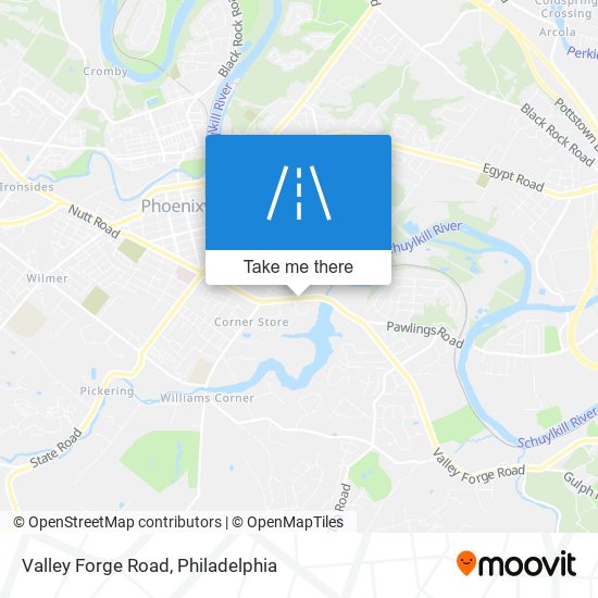 Valley Forge Road map