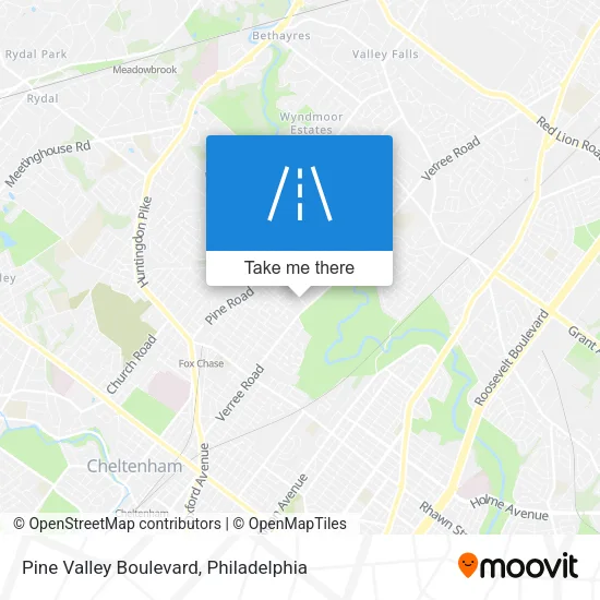 Pine Valley Boulevard map