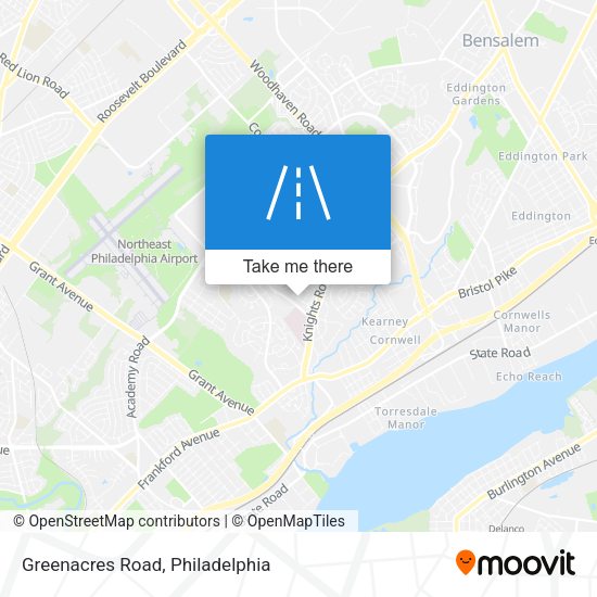 Greenacres Road map