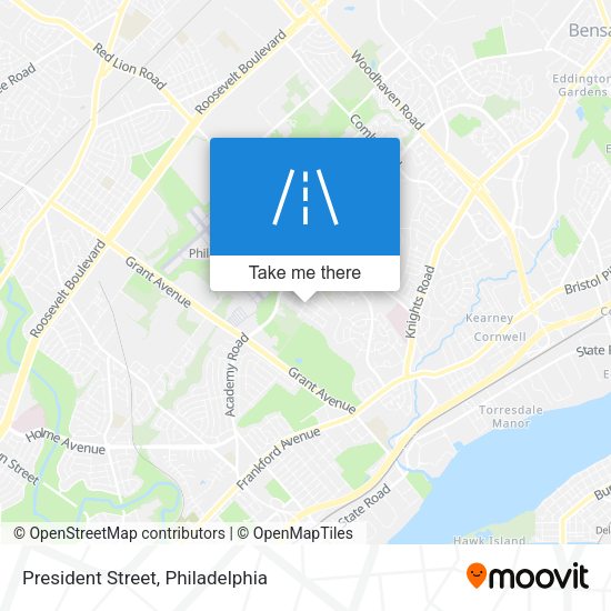 Mapa de President Street