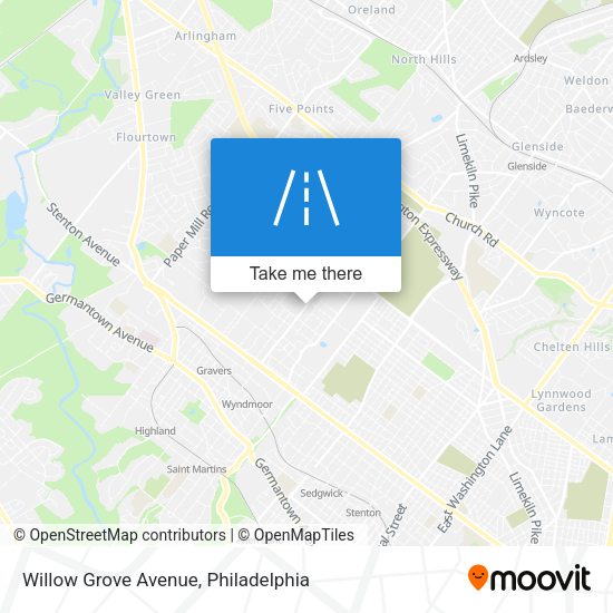 Willow Grove Avenue map