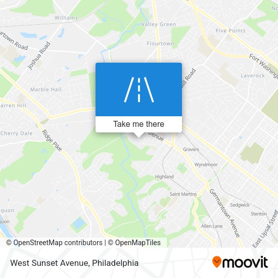 West Sunset Avenue map