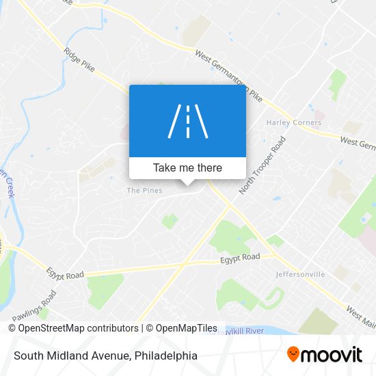 South Midland Avenue map