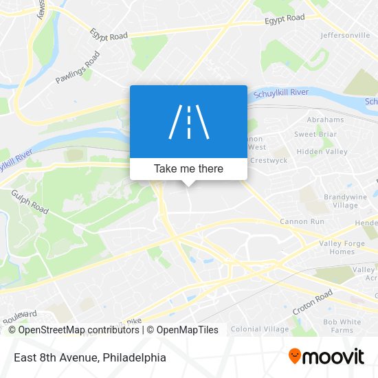 East 8th Avenue map