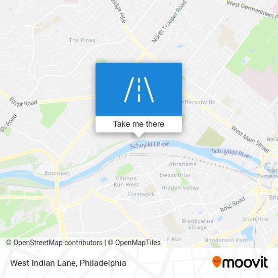 West Indian Lane map