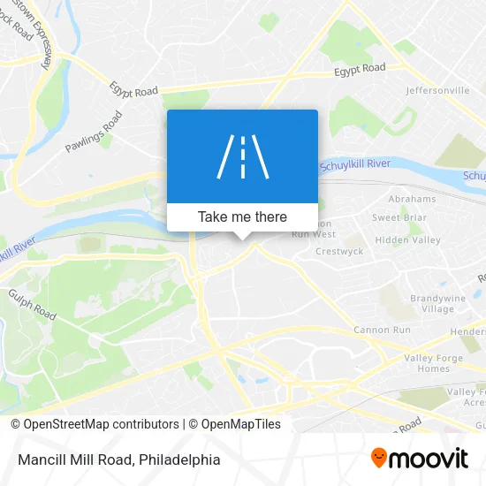 Mancill Mill Road map