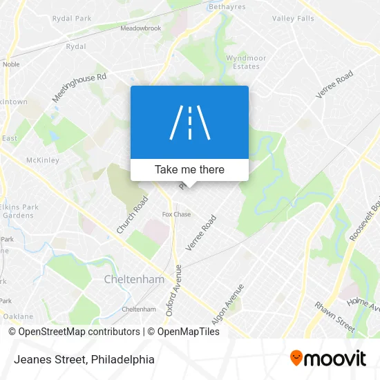 Jeanes Street map