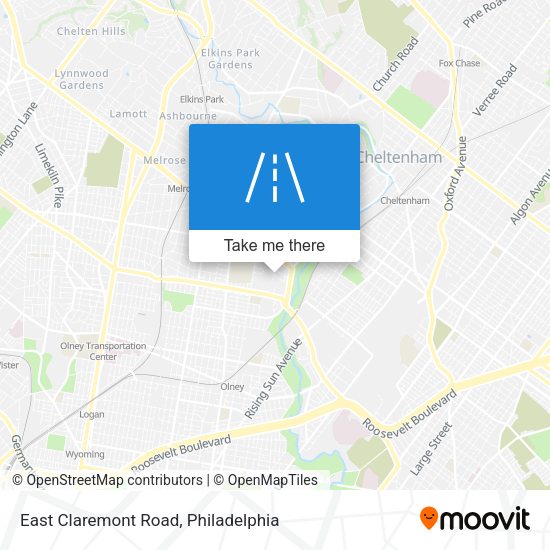 East Claremont Road map