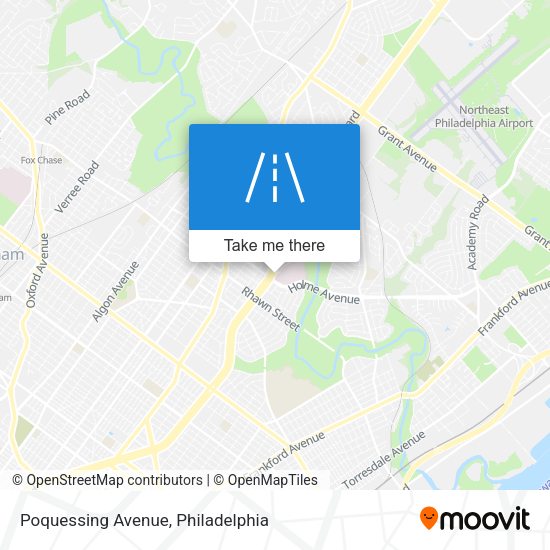 Poquessing Avenue map