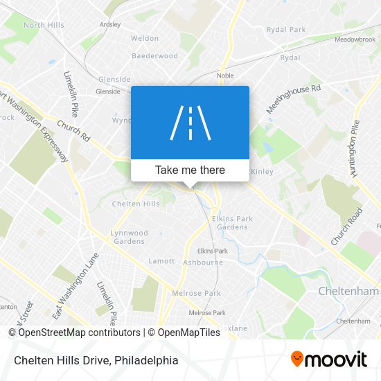 Chelten Hills Drive map