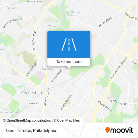 Tabor Terrace map
