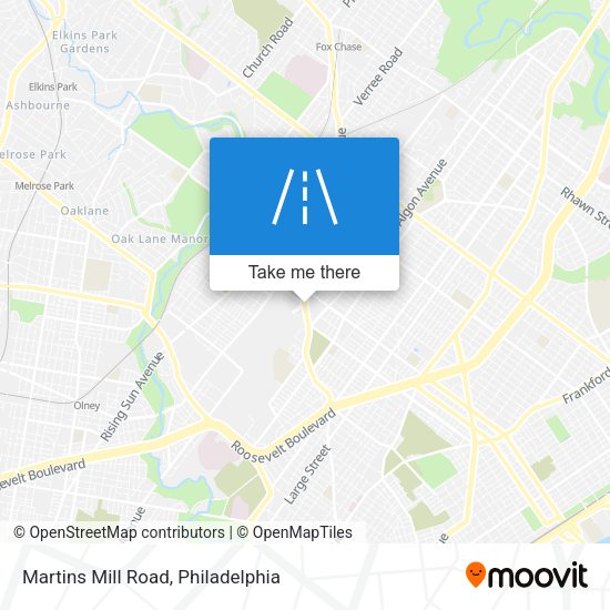 Martins Mill Road map