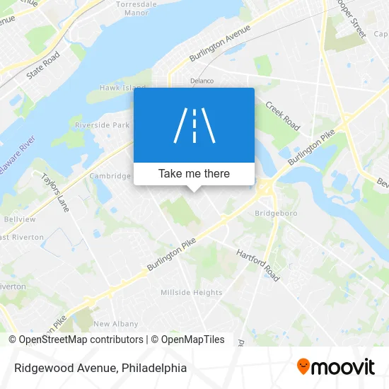 Ridgewood Avenue map
