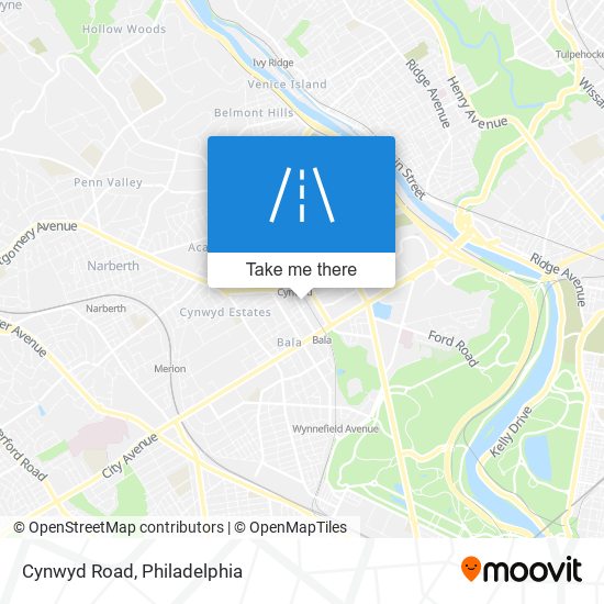 Cynwyd Road map