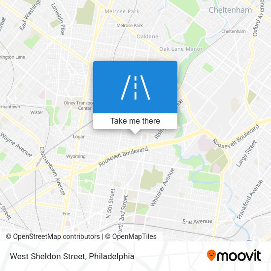 West Sheldon Street map