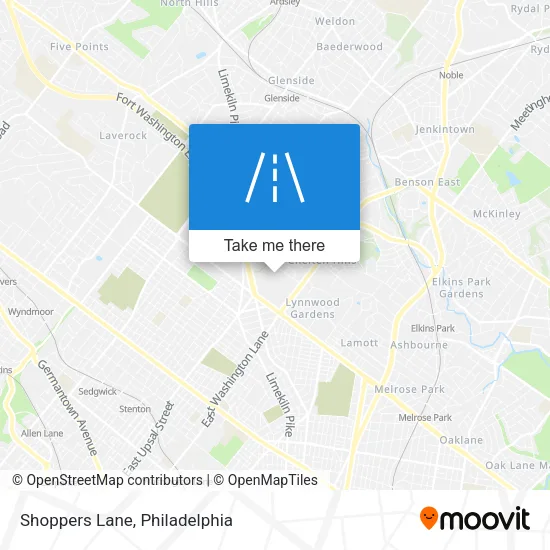 Shoppers Lane map