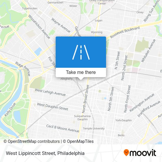 Mapa de West Lippincott Street