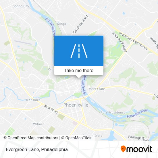 Evergreen Lane map