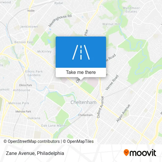 Zane Avenue map