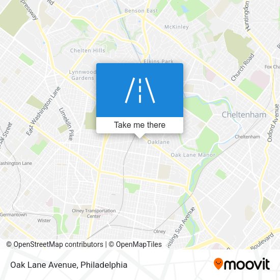 Oak Lane Avenue map