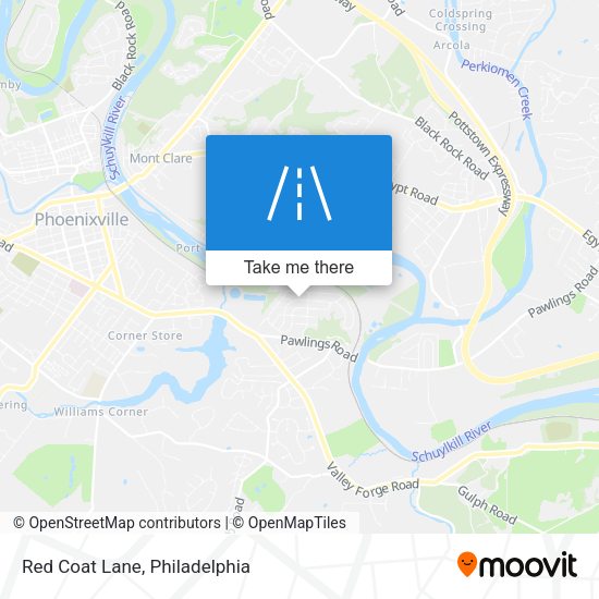 Mapa de Red Coat Lane