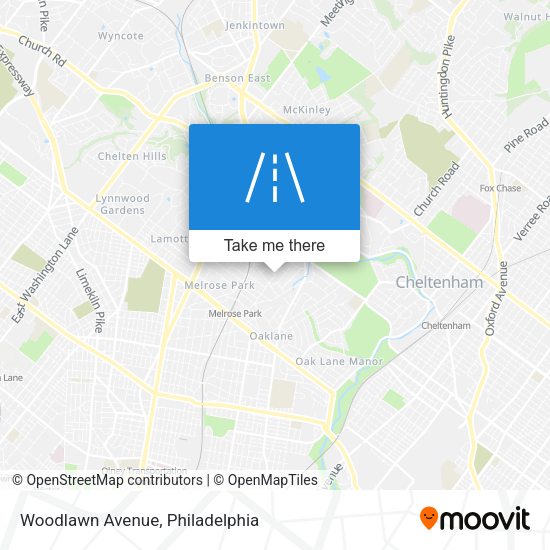 Mapa de Woodlawn Avenue