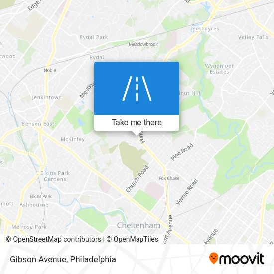 Gibson Avenue map