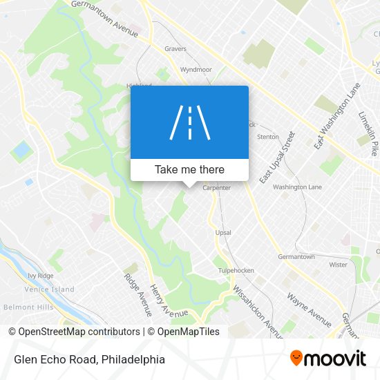 Glen Echo Road map