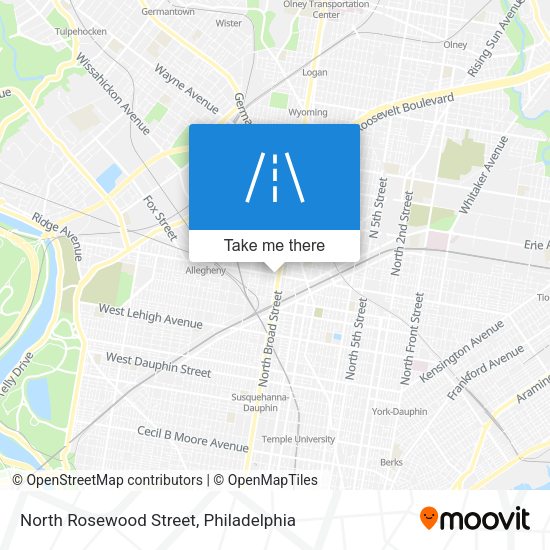 Mapa de North Rosewood Street