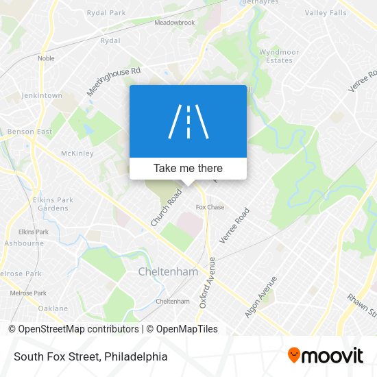 South Fox Street map