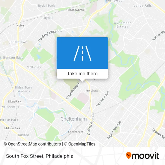 South Fox Street map