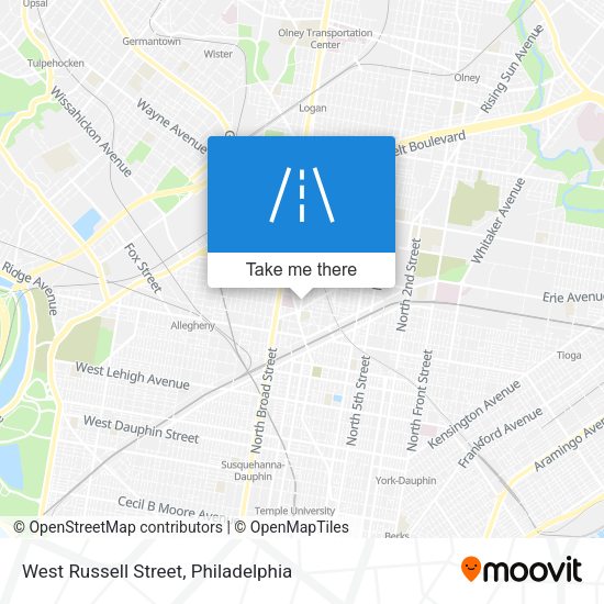 West Russell Street map