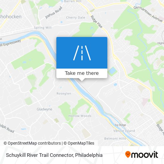 Mapa de Schuykill River Trail Connector