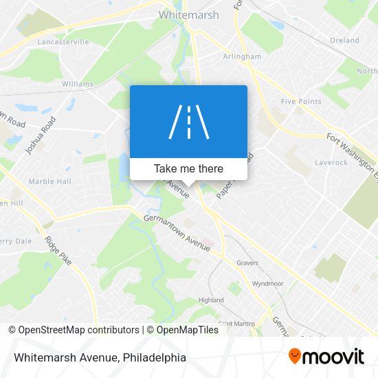 Mapa de Whitemarsh Avenue