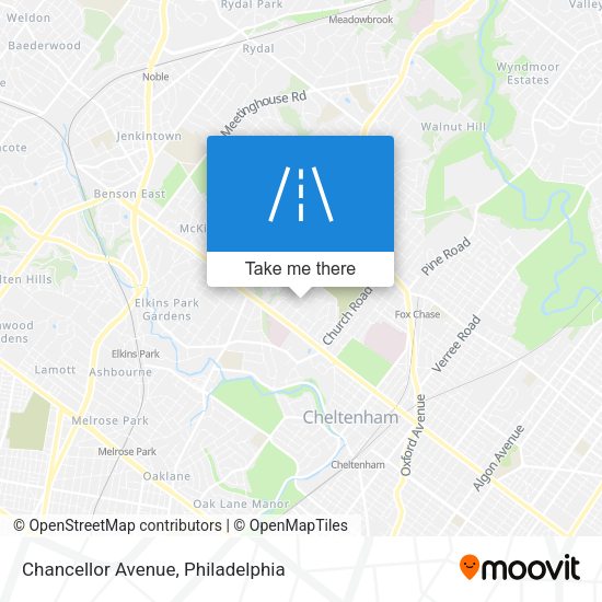 Chancellor Avenue map