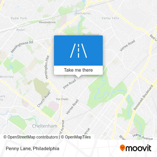 Penny Lane map