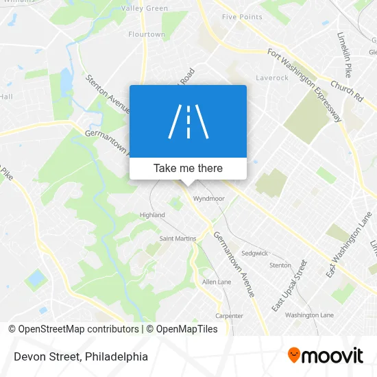 Devon Street map