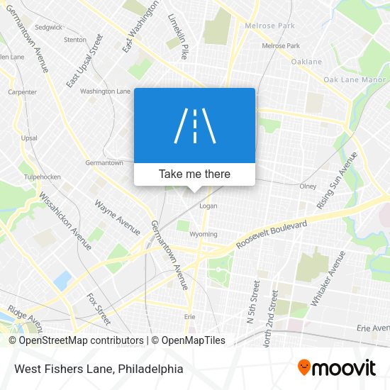 West Fishers Lane map